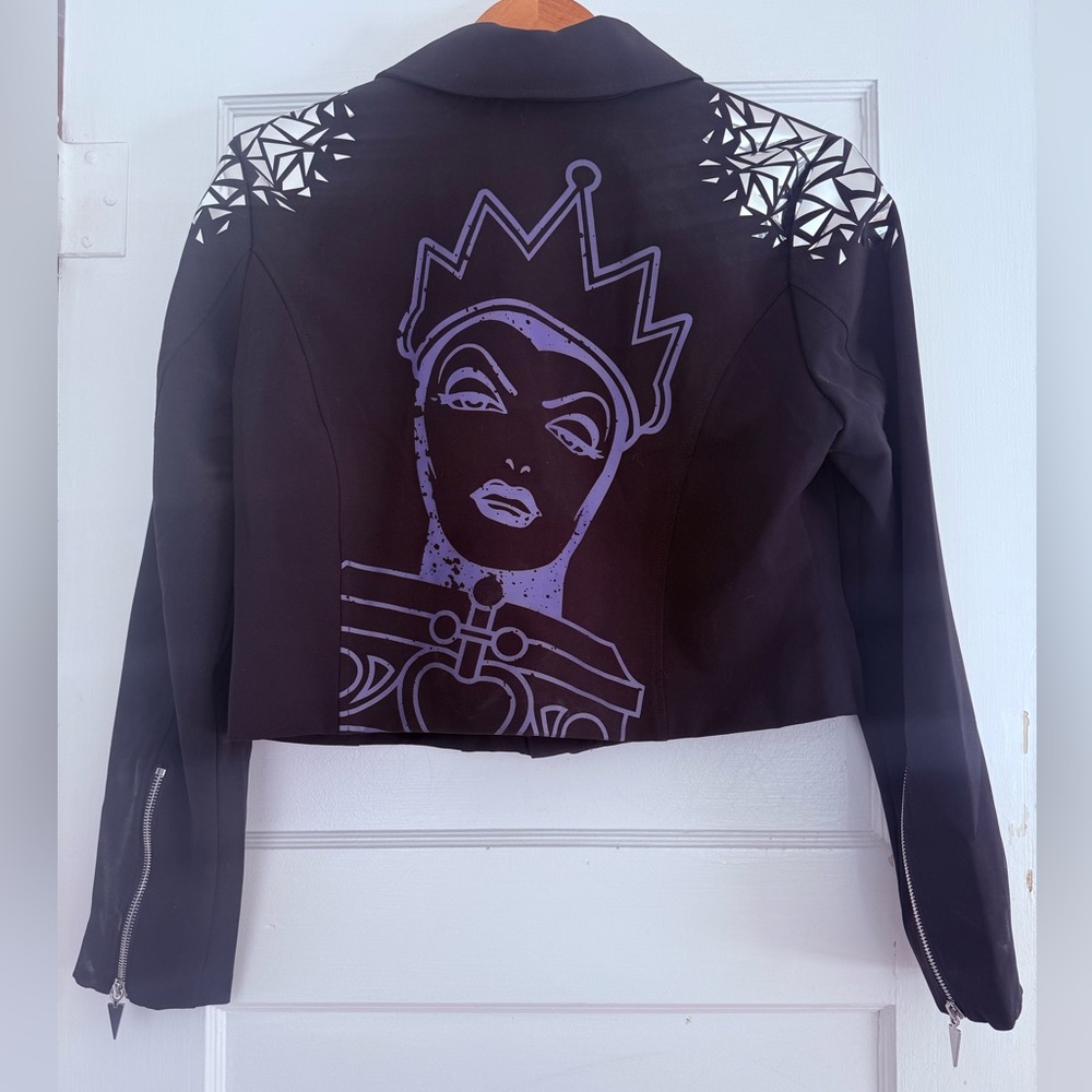 Disney Villians Evil‎ Queen Biker Jacket Snow White Large L NWT